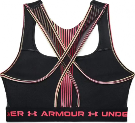Топ жіночий Under Armour CROSSBACK MID 80S чорно-рожевий 1365744-001