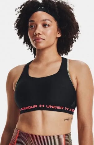Топ жіночий Under Armour CROSSBACK MID 80S чорно-рожевий 1365744-001