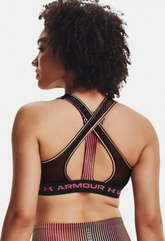 Топ жіночий Under Armour CROSSBACK MID 80S чорно-рожевий 1365744-001