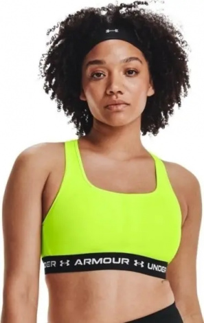 Топ женский Under Armour CROSSBACK MID лаймовый 1361034-731