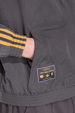 Кофта adidas Manchester United 25/26 Terrace Icons Half-Zip - серый