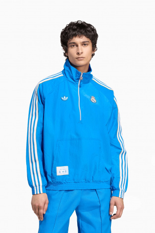 Кофта adidas Real Madrid 25/26 Terrace Icons Half-Zip - синій