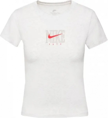 Футболка женская Nike SPORTSWEAR SLIM SHORT-SLEEVE GRAPHIC светло-серая IB2444-051