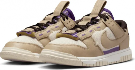 Кросівки Nike AIR DUNK JUMBO LOW бежево-фіолетові DV0821-101