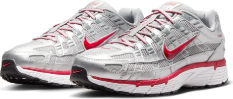 Кросівки Nike P-6000 сріблясто-червоні CD6404-024