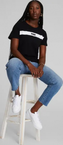 Футболка женская Puma UPFRONT LINE LOGO черная 678752-01