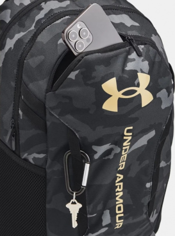 Рюкзак Under Armour HUSTLE 6.0 BACKPACK черно-серый камуфляж 1384672-001