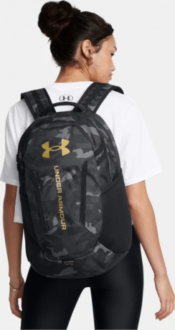 Рюкзак Under Armour HUSTLE 6.0 BACKPACK черно-серый камуфляж 1384672-001