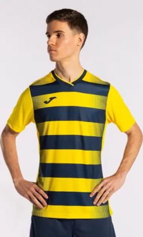 Футболка Joma EUROPA V желто-темно-синяя 102838.903