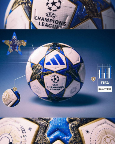 Официальный мяч Лиги Чемпионов adidas UCL PRO 25/26 League Stage FIFA Quality PRO (термошов)
