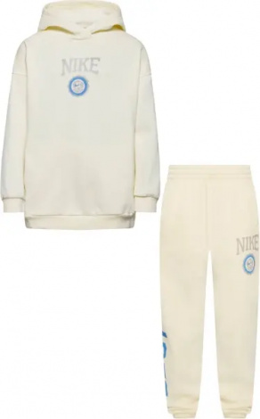 Спортивный костюм подростковый Nike SPORTSWEAR CLUB FLEECE OVERSIZED кремовый HJ3371-113__HJ3374-113