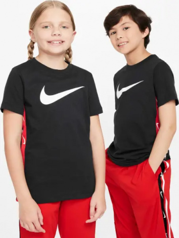 Футболка подростковая Nike SPORTSWEAR CLUB+ черная HF3404-010
