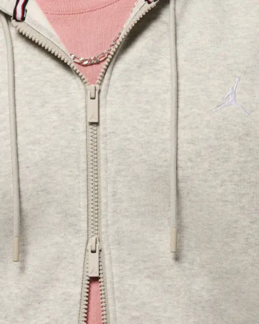 Толстовка Nike JORDAN BROOKLYN FLEECE FULL-ZIP HOODIE светло-серая FV7289-050