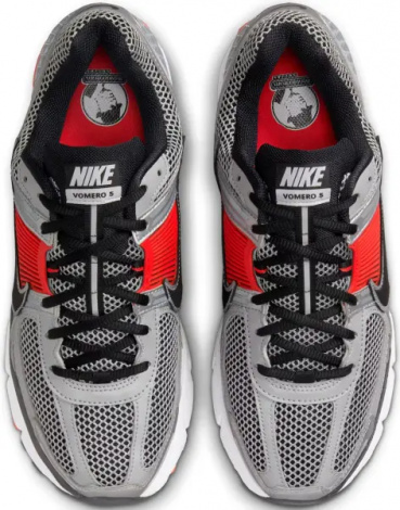 Кросівки Nike ZOOM VOMERO 5 сіро-червоно-чорні FJ4151-005