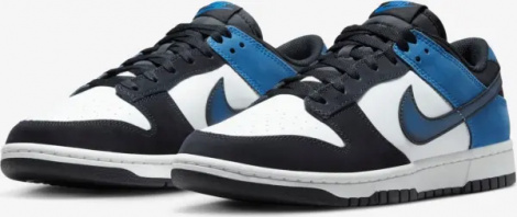 Кросівки Nike DUNK LOW RETRO NAS чорно-біло-сині FD6923-100