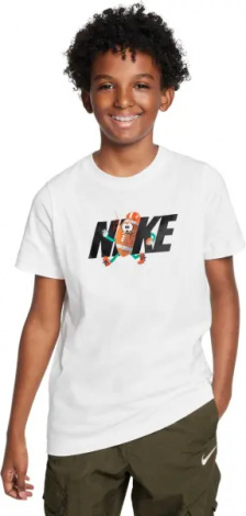 Футболка підліткова Nike SPORTSWEAR TEE FOOTBALL BALL FA23 біла FD3971-100