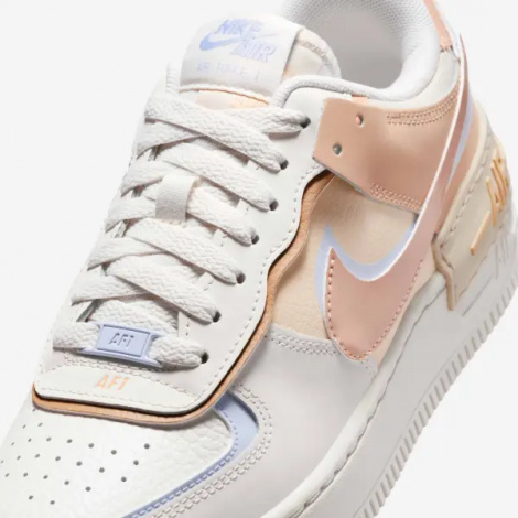 Кроссовки женские Nike AIR FORCE 1 SHADOW кремово-персиково-фиолетовые DZ1847-114