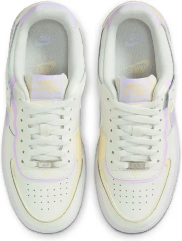 Кроссовки женские Nike AIR FORCE 1 SHADOW кремово-желто-сиреневые DZ1847-113