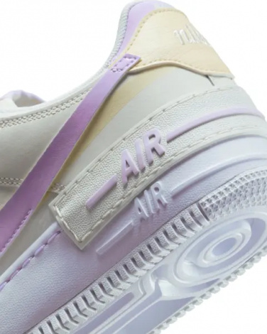 Кроссовки женские Nike AIR FORCE 1 SHADOW кремово-желто-сиреневые DZ1847-113