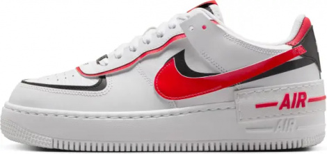 Кросівки жіночі Nike AIR FORCE 1 SHADOW біло-червоно-чорні DZ1847-112