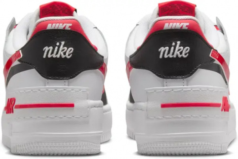 Кросівки жіночі Nike AIR FORCE 1 SHADOW біло-червоно-чорні DZ1847-112