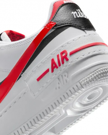 Кросівки жіночі Nike AIR FORCE 1 SHADOW біло-червоно-чорні DZ1847-112