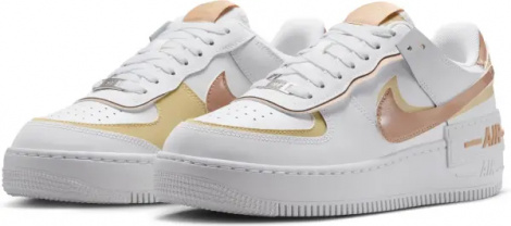 Кросівки жіночі Nike AIR FORCE 1 SHADOW біло-золотисто-світло-коричневі DZ1847-111