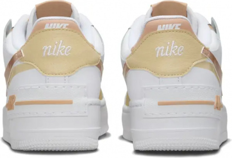 Кросівки жіночі Nike AIR FORCE 1 SHADOW біло-золотисто-світло-коричневі DZ1847-111