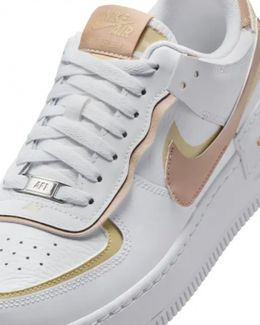 Кросівки жіночі Nike AIR FORCE 1 SHADOW біло-золотисто-світло-коричневі DZ1847-111