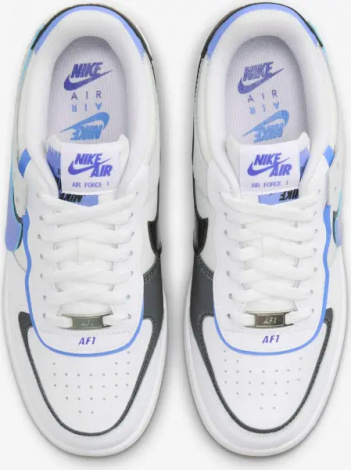 Кросівки жіночі Nike AIR FORCE 1 SHADOW біло-фіолетово-чорні DZ1847-109