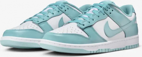Кроссовки Nike DUNK LOW RETRO бирюзово-белые DV0833-106