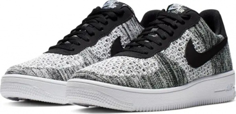 Кросівки Nike AIR FORCE 1 FLYKNIT 2.0 чорно-білий меланж AV3042-001