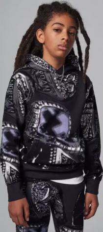 Спортивний костюм підлітковий Nike JORDAN MVP FLEECE PRINTED чорно-сірий 95D604-G0T__95D605G0T