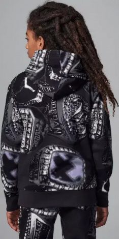 Спортивний костюм підлітковий Nike JORDAN MVP FLEECE PRINTED чорно-сірий 95D604-G0T__95D605G0T