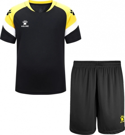 Комплект футбольної форми дитячий Kelme BRAVO чорно-жовтий 7351TX3093.9005_7351ZB3255.9005