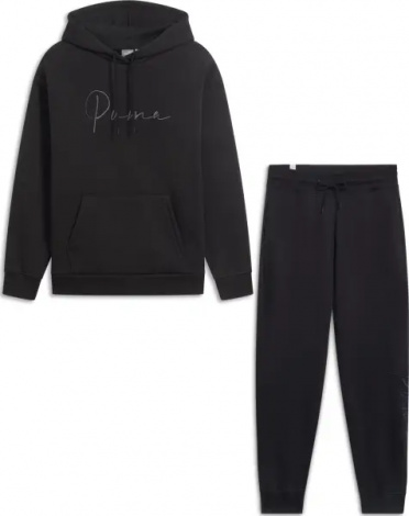 Спортивний костюм жіночий Puma TONAL SCRIPT чорний 684401-01__684753-01