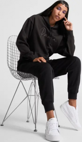 Спортивний костюм жіночий Puma TONAL SCRIPT чорний 684401-01__684753-01