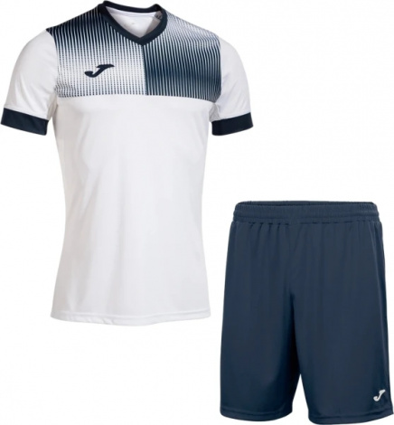 Комплект футбольной формы Joma ECO SUPERNOVA бело-темно-синий 103128.203_100053.331