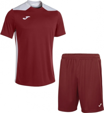 Комплект футбольной формы Joma CHAMPION VI бордово-белый 101822.672_100053.671