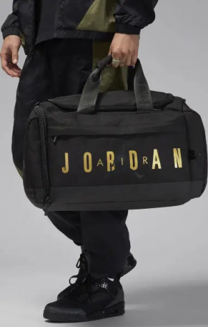 Сумка спортивна Nike JORDAN VELOCITY DUFFLE BAG (46L) чорно-золота SM0920-K5X