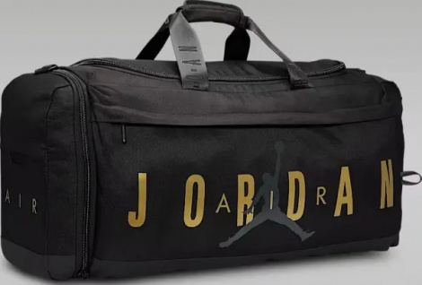 Сумка спортивна Nike JORDAN VELOCITY DUFFLE BAG (81L) чорно-золота LM0920-K5X