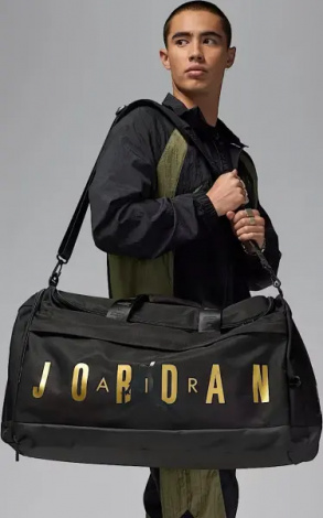 Сумка спортивна Nike JORDAN VELOCITY DUFFLE BAG (81L) чорно-золота LM0920-K5X