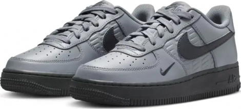 Кросівки підліткові Nike AIR FORCE 1 (GS) сіро-чорні IH4475-025