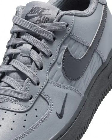 Кросівки підліткові Nike AIR FORCE 1 (GS) сіро-чорні IH4475-025