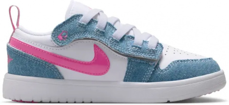 Кросівки дитячі Nike AIR JORDAN 1 LOW ALT SE (PS) блакитно-біло-рожеві HQ2003-400