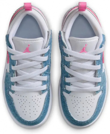 Кросівки дитячі Nike AIR JORDAN 1 LOW ALT SE (PS) блакитно-біло-рожеві HQ2003-400