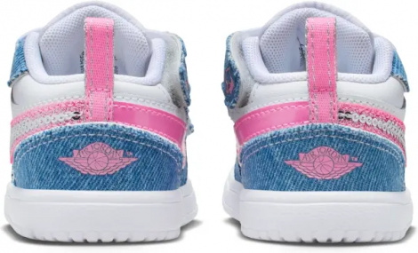 Кросівки дитячі Nike AIR JORDAN 1 LOW ALT SE (TD) блакитно-біло-рожеві HQ2002-400