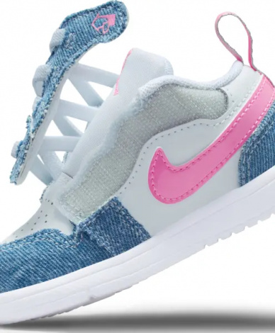 Кросівки дитячі Nike AIR JORDAN 1 LOW ALT SE (TD) блакитно-біло-рожеві HQ2002-400