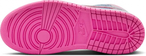 Кросівки дитячі Nike AIR JORDAN 1 MID SE (PS) світло-сіро-блакитно-рожеві HQ1998-400