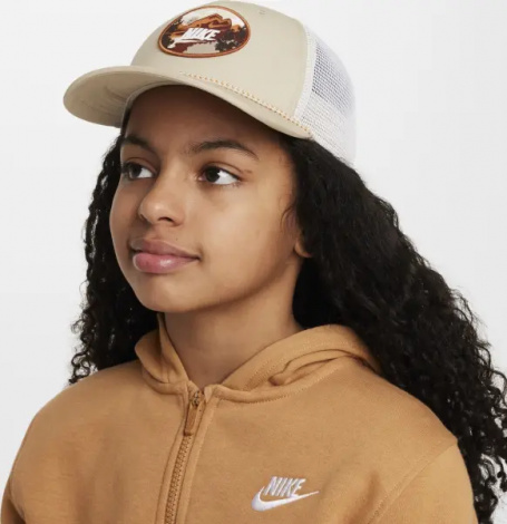 Кепка подростковая Nike RISE бежевая HJ7170-253